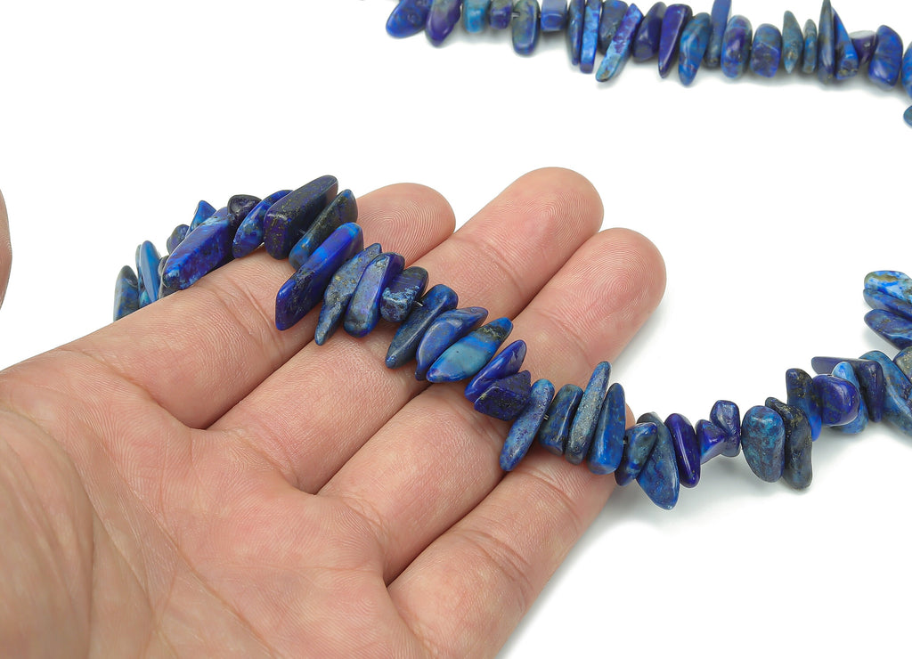 Lapis Lazuli Nugget Stone - 39cm / 1 strand - Large Chip - Natural Stone Beads - Jewelry Making Supplies - 18x5.43x4.47mm - NS1859K - DOMEDBAZAAR