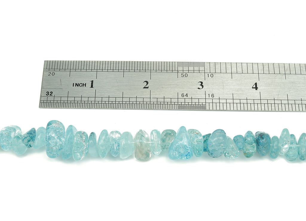 Blue Quartz Raw Stone - 40cm / 1 strand - Quartz Crystal - Natural Stone Beads - Jewelry Making Supplies - 14.3x12.46x6.18mm - NS1858E - DOMEDBAZAAR