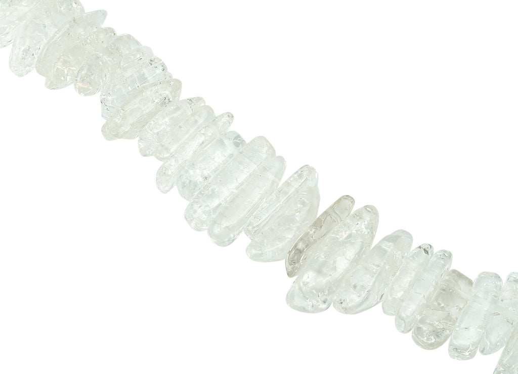 Clear Quartz Nugget Stone - 35cm / 1 strand - Large Chip - Natural Stone Beads - Jewelry Making Supplies - 25x8.33x5.42mm - NS1859J - DOMEDBAZAAR
