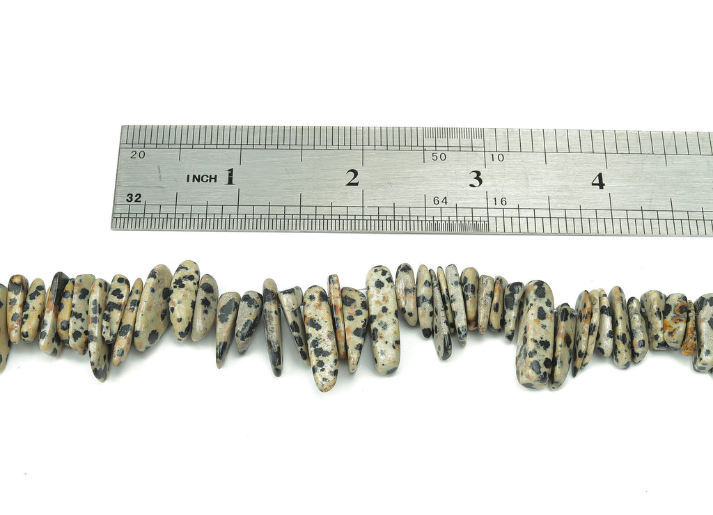 Dalmatian Nugget Stone - 45cm / 1 strand - Large Chip - Natural Stone Beads - Jewelry Making Supplies - 16x7.78x4.48mm - NS1859G - DOMEDBAZAAR