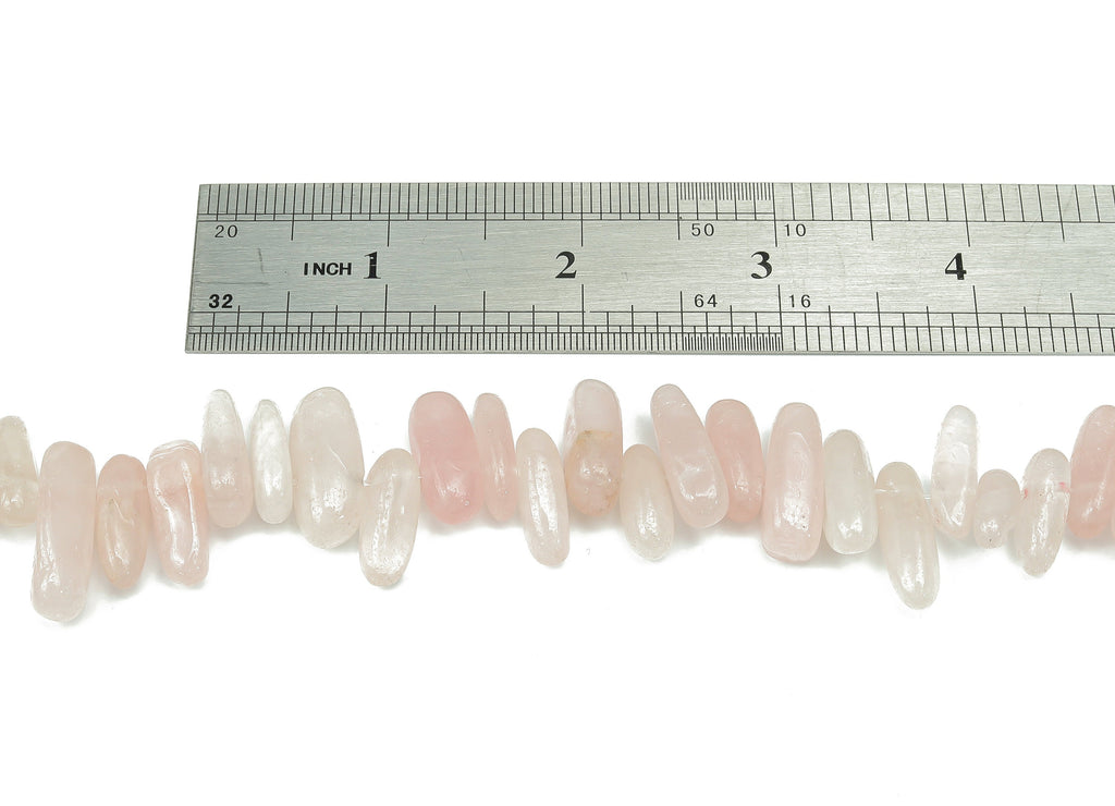 Rose Quartz Nugget Stone - 36cm / 1 strand - Large Chip - Natural Stone Beads - Jewelry Making Supplies - 23x7.46x6.68mm - NS1859D - DOMEDBAZAAR