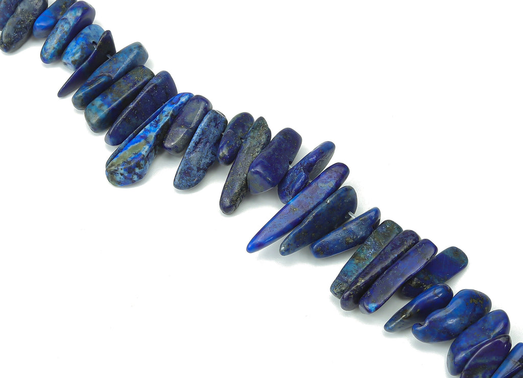 Lapis Lazuli Nugget Stone - 39cm / 1 strand - Large Chip - Natural Stone Beads - Jewelry Making Supplies - 18x5.43x4.47mm - NS1859K - DOMEDBAZAAR