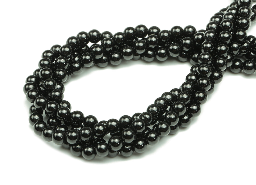 Round Gemstone Beads - 10mm Obsidian Round Beads Crystal - 15.5&quot; /1 Strand - 4x4mm - Natural Stone Beads - NS1887 - DOMEDBAZAAR