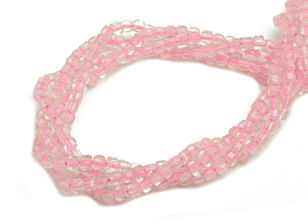 Faceted Cube Gemstone Beads - Madagascar Crystal Beads - 15.5&quot; / 1 Strand - 2.4x2.4mm - Natural Stone Beads - NS1872 - DOMEDBAZAAR