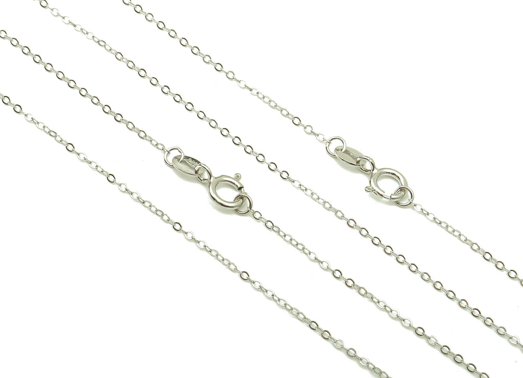45cm Silver Cable Chain - Faceted Finish Chain - 925  Silver Chain - 925 Silver - For Necklace - 0.92x0.88x0.19mm - CC1221 - DOMEDBAZAAR