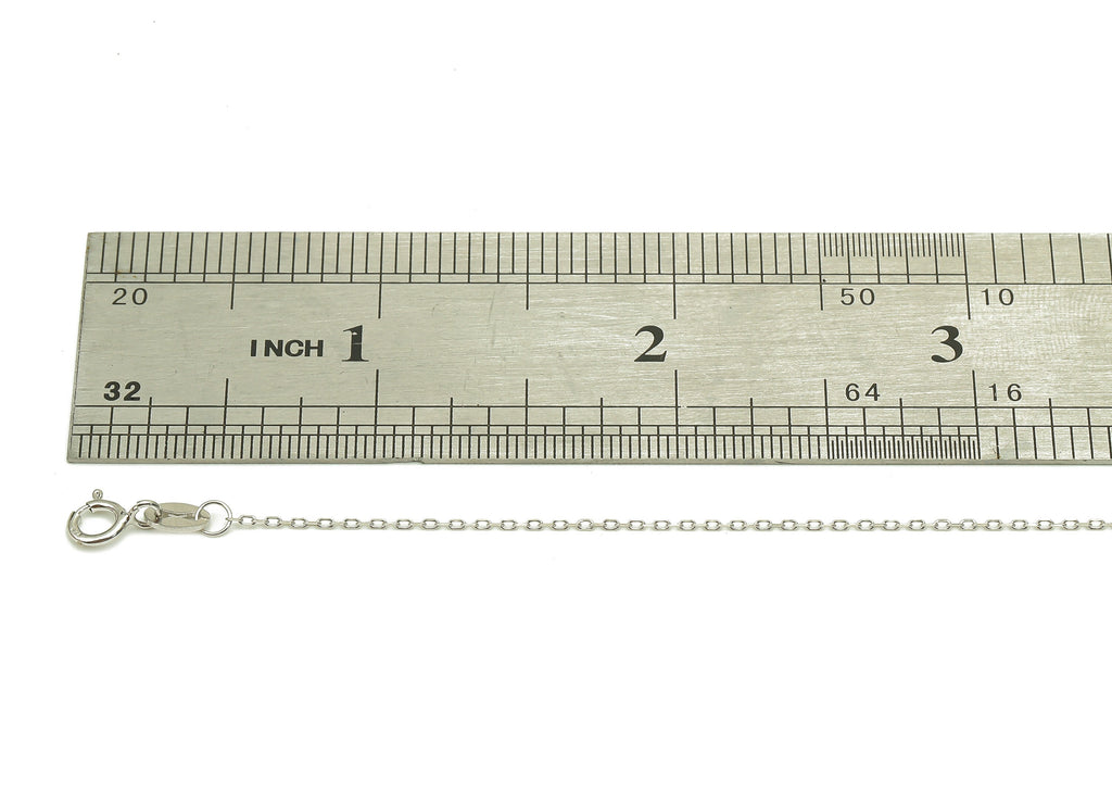 45cm Silver Cable Chain - Faceted Finish Chain - 925  Silver Chain - 925 Silver - For Necklace - 1.35x0.89x0.35mm - CC1224 - DOMEDBAZAAR