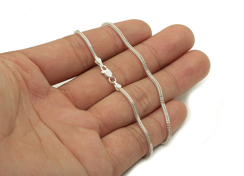 Silver Byzantine Cube Snake Chain - 45cm Finish Rope Spike Chain - 925  Silver Chain - 925 Silver - For Necklace - 4.3x1.3mm - SI1017 - DOMEDBAZAAR