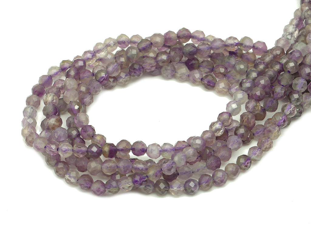 Amethyst Round Beads 3mm - 15.5 inch - Faceted Round Gemstone Beads - Natural Stone Beads - 3x3mm - NS1161 - DOMEDBAZAAR
