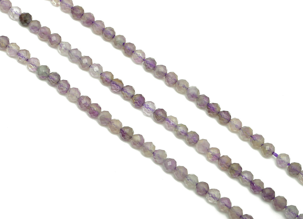 Amethyst Round Beads 3mm - 15.5 inch - Faceted Round Gemstone Beads - Natural Stone Beads - 3x3mm - NS1161 - DOMEDBAZAAR