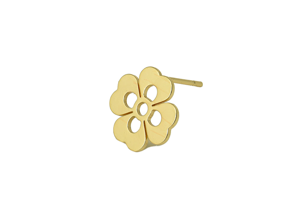 MJ100029 - Push Back Stud Earring - Brass  - Laser Cutout Earring - 316 Stainless Steel Stud - 18K Real Gold Plating - DOMEDBAZAAR