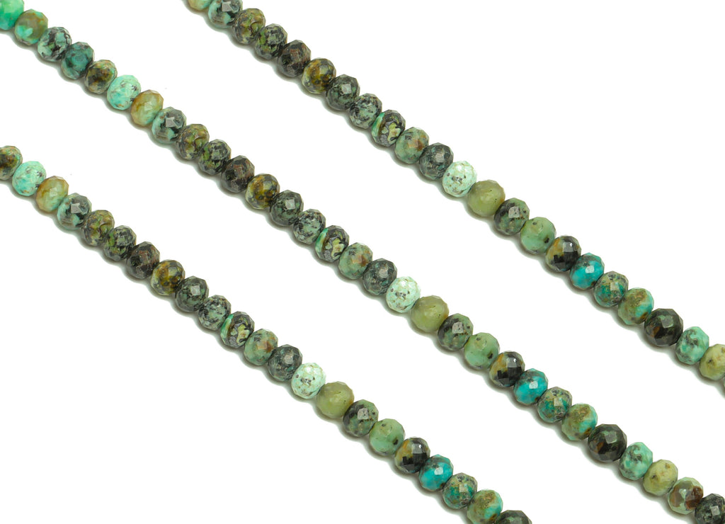 4mm Turquoise Round Beads - Gemstone Turquoise Beads - 15.5 &quot;/ Strand Faceted Round Beads - Natural Stone Crystal - NS2028 - DOMEDBAZAAR