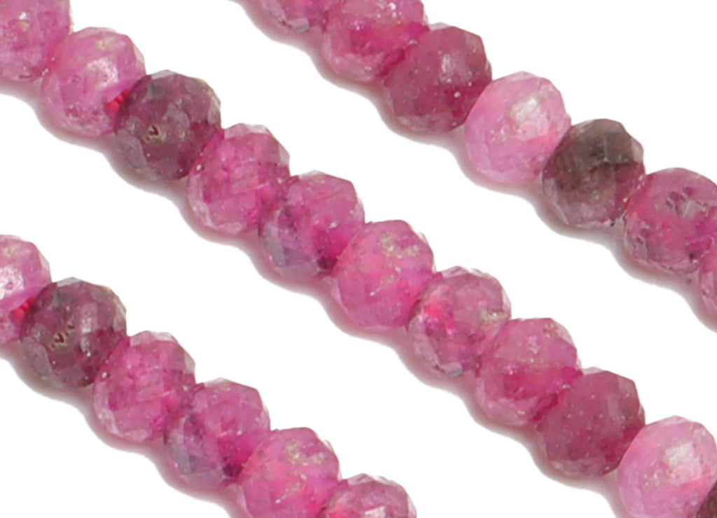 2.7mm Ruby Round Beads - Gemstone Purple Ruby Beads - 15.5 &quot;/ Strand Faceted Round Beads - Natural Stone Crystal -Jewelry making- NS2085 - DOMEDBAZAAR