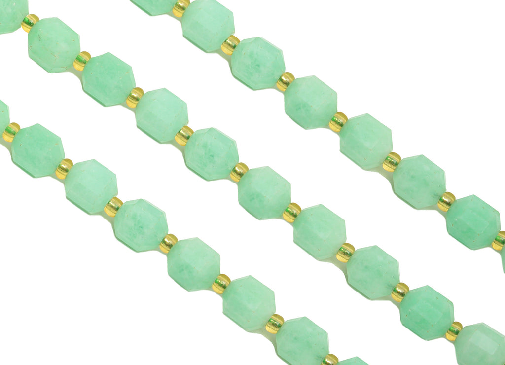Green Quartz Oval Beads - 15.5 &quot;/ Strand Faceted Oval Beads 7 mm -Gemstone Natural Stone Beads - Bicone Natural Stone Crystal - NS2088 - DOMEDBAZAAR