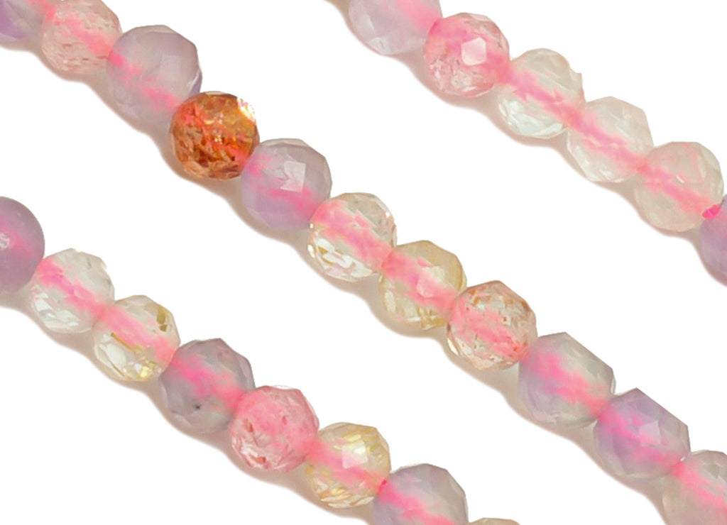 2mm Rose Quartz Round Beads - Natural Stone Beads  - Gemstone Rose Quartz Beads - 15.5 &quot;/ Strand Faceted Round Beads - Crystal Beads- NS2058 - DOMEDBAZAAR