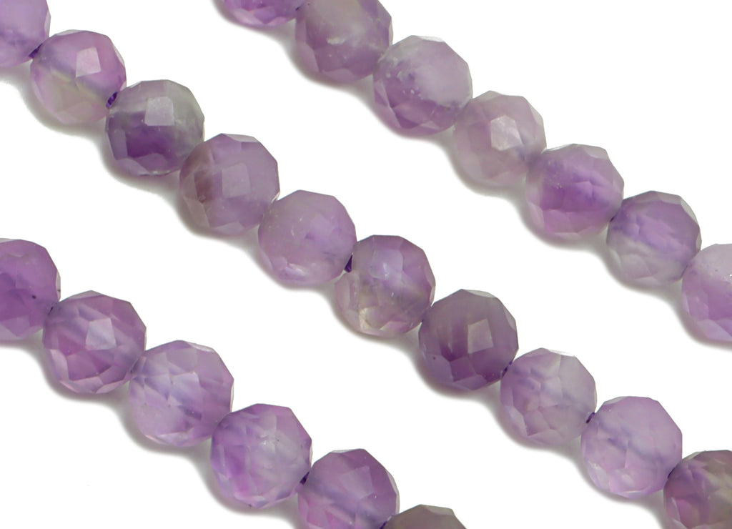 4.3mm Purple Amethyst Round Beads - Gemstone Beads - Natural Stone Beads - Crystal Beads - Amethyst Beads - 15.5 &quot;/ Strand - NS2054 - DOMEDBAZAAR