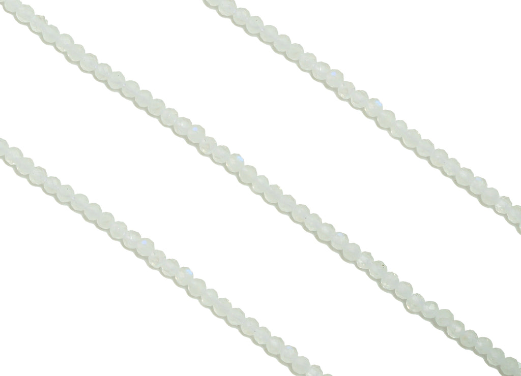 2mm Moonstone Round Beads - Natural Stone Beads - Gemstone Moonstone Beads - 15.5 &quot;/ Strand Faceted Round Beads - Crystal Beads- NS2043 - DOMEDBAZAAR