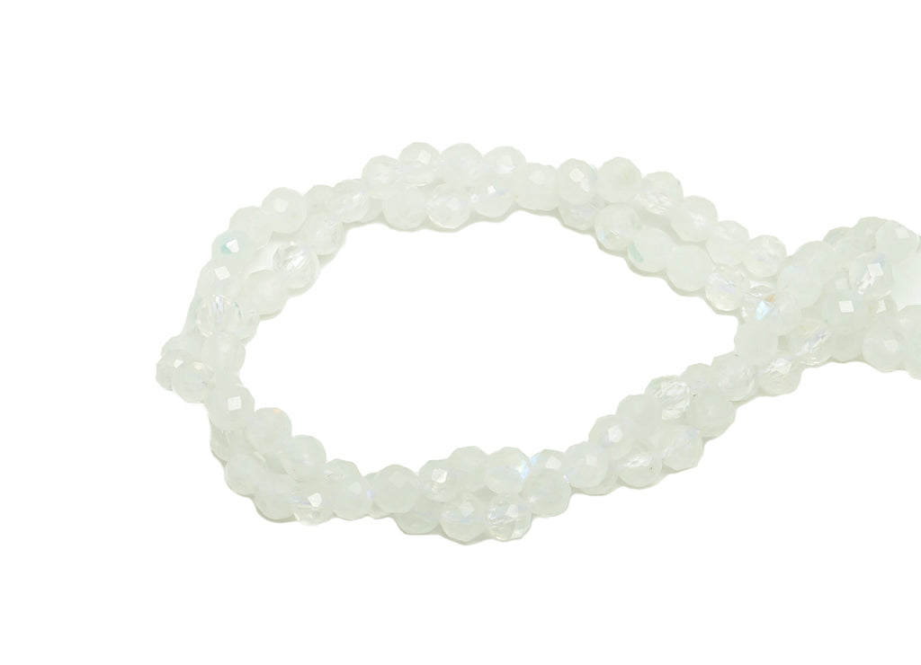 3.5mm Moonstone Round Beads - Natural Stone Beads - Gemstone Moonstone Beads - 15.5 &quot;/ Strand Faceted Round Beads - Crystal Beads - NS2042 - DOMEDBAZAAR