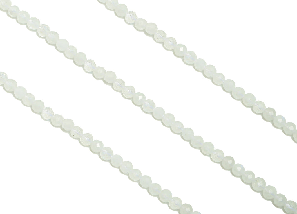3.5mm Moonstone Round Beads - Natural Stone Beads - Gemstone Moonstone Beads - 15.5 &quot;/ Strand Faceted Round Beads - Crystal Beads - NS2042 - DOMEDBAZAAR