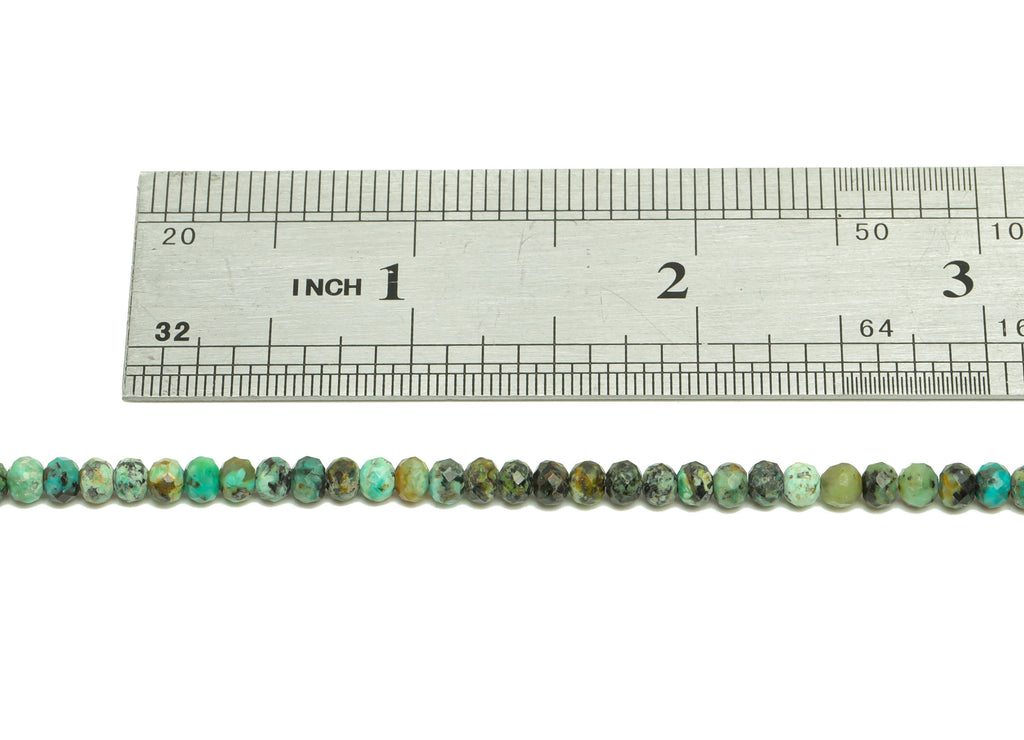 4mm Turquoise Round Beads - Gemstone Turquoise Beads - 15.5 &quot;/ Strand Faceted Round Beads - Natural Stone Crystal - NS2028 - DOMEDBAZAAR