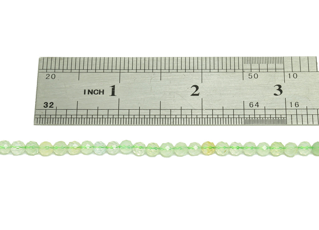 4mm Prehnite Round Beads - Natural Stone Crystal - Gemstone Green Prehnite Beads - 15.5 &quot;/ Strand Faceted Round Beads - Stone Beads - NS2084 - DOMEDBAZAAR