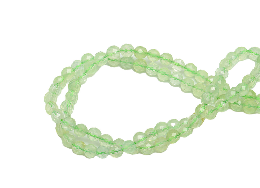 4mm Prehnite Round Beads - Natural Stone Crystal - Gemstone Green Prehnite Beads - 15.5 &quot;/ Strand Faceted Round Beads - Stone Beads - NS2084 - DOMEDBAZAAR