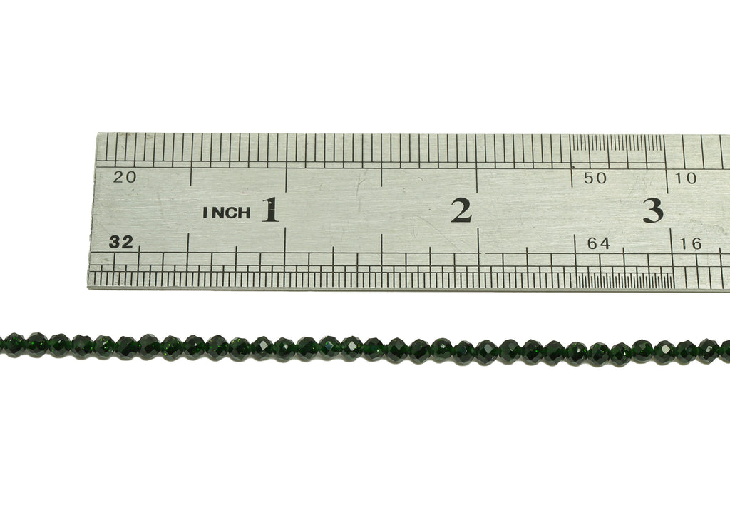 2.1mm Green Emerald Round Beads - Natural Stone Beads - Gemstone Green Emerald - 15.5 &quot;/ Strand Faceted Round Beads - Crystal Beads -NS2087 - DOMEDBAZAAR