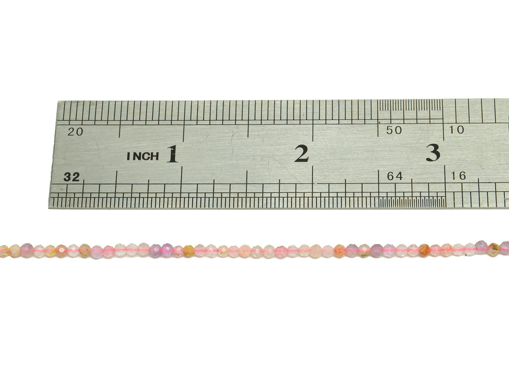 2mm Rose Quartz Round Beads - Natural Stone Beads  - Gemstone Rose Quartz Beads - 15.5 &quot;/ Strand Faceted Round Beads - Crystal Beads- NS2058 - DOMEDBAZAAR