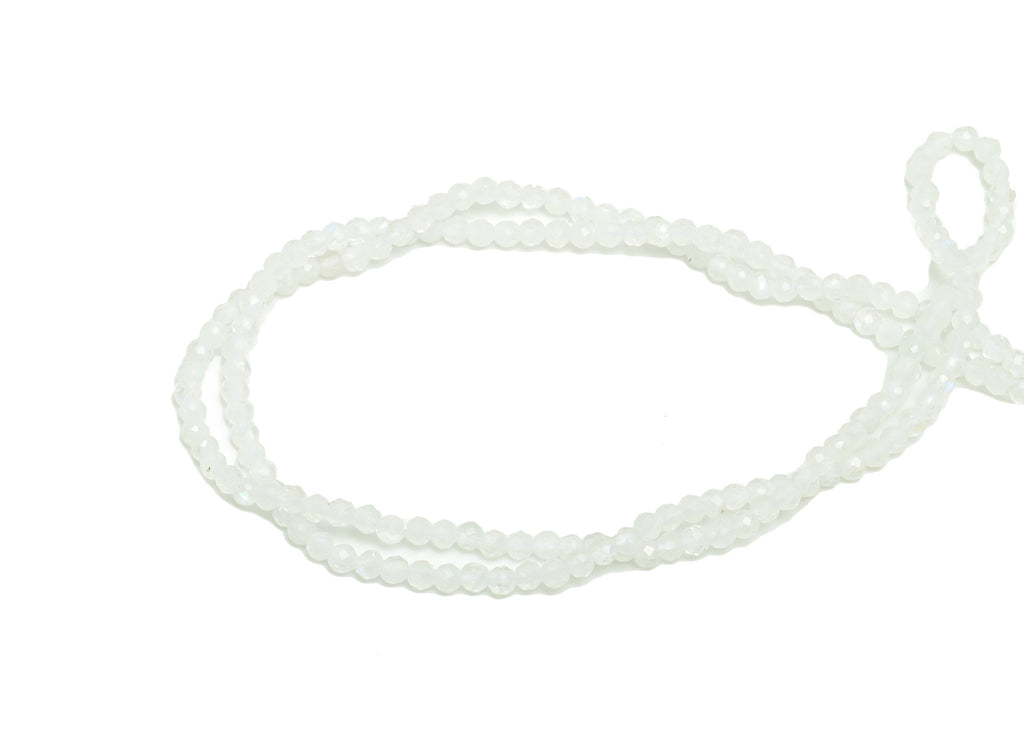 2mm Moonstone Round Beads - Natural Stone Beads - Gemstone Moonstone Beads - 15.5 &quot;/ Strand Faceted Round Beads - Crystal Beads- NS2043 - DOMEDBAZAAR