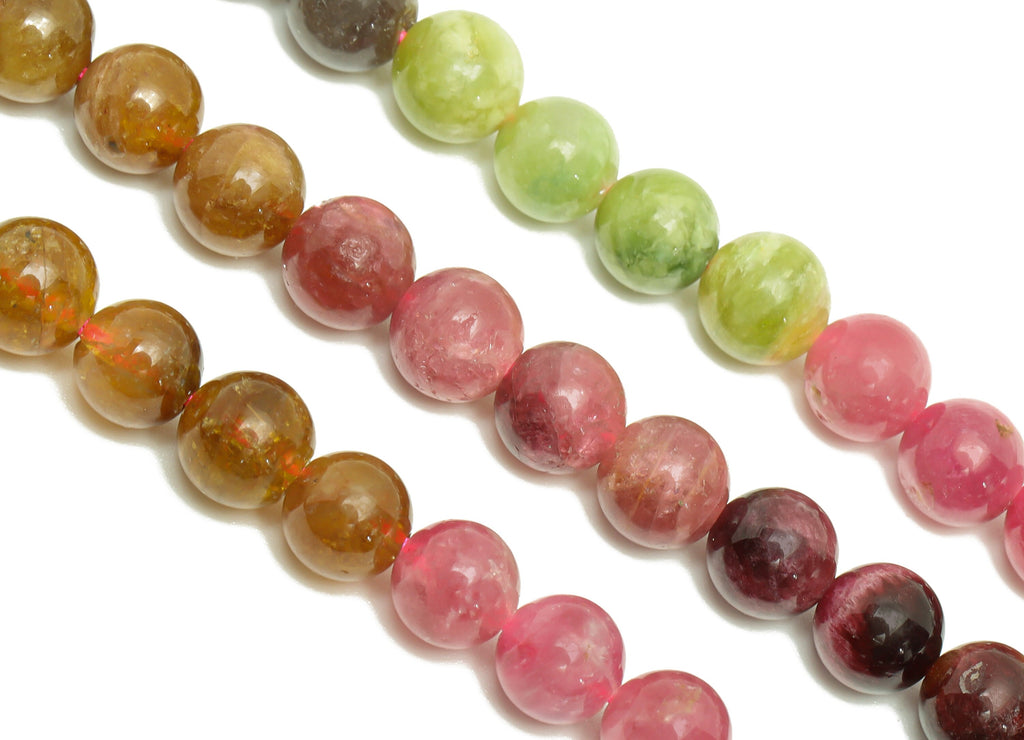 6mm Tourmaline Round Beads - Gemstone Tourmaline Beads - 15.5 &quot;/ Strand Round Beads - Natural Stone Beads - Natural Stone Crystal - NS2044 - DOMEDBAZAAR