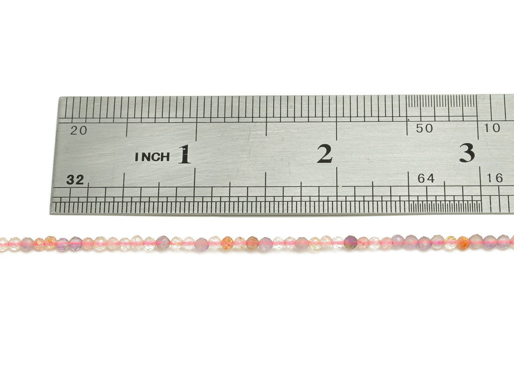 Aurora 23 Round Beads 2mm - 15.5 inch - Faceted Round Gemstone Beads - Natural Stone Beads - 2x2mm - NS1268 - DOMEDBAZAAR
