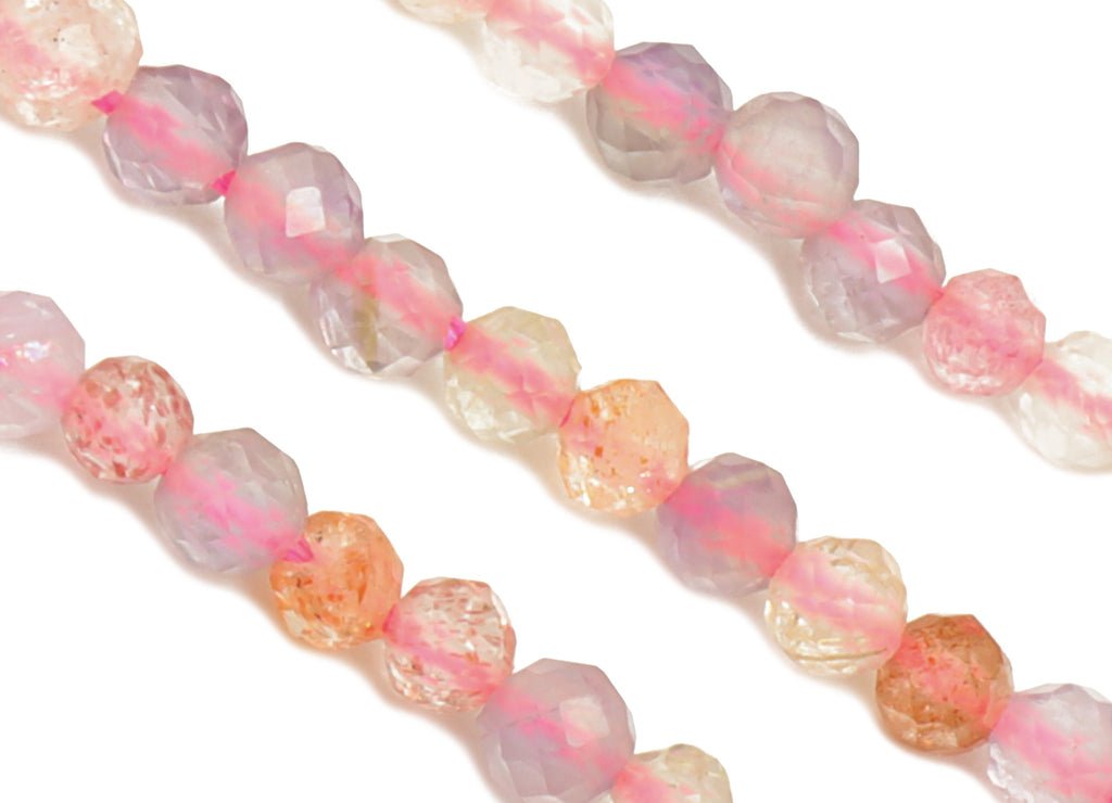 Aurora 23 Round Beads 2mm - 15.5 inch - Faceted Round Gemstone Beads - Natural Stone Beads - 2x2mm - NS1268 - DOMEDBAZAAR