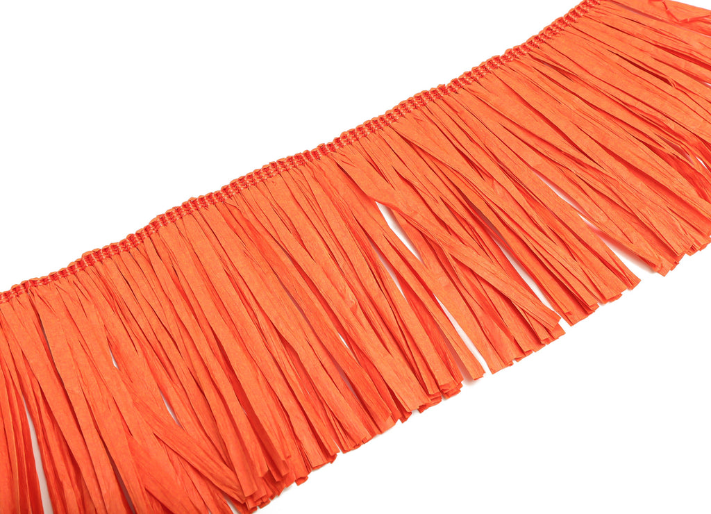 10.5cm Coral Raffia Tassel – Raffia Tassels Strip – Raffia Grass Tassels Skirt - Jewelry Accessories - Earring Finding - RS1072C - DOMEDBAZAAR
