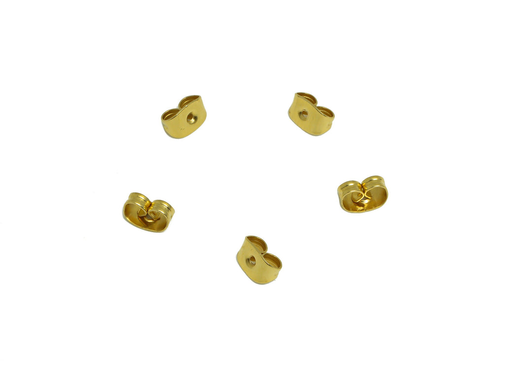 Brass Earring Backs - Raw Brass Earring Backs - Earring Stud Back Stoppers - Post Nuts - Ear Wire Backs - 6.6x3.75x3.5mm - PP10320 - DOMEDBAZAAR