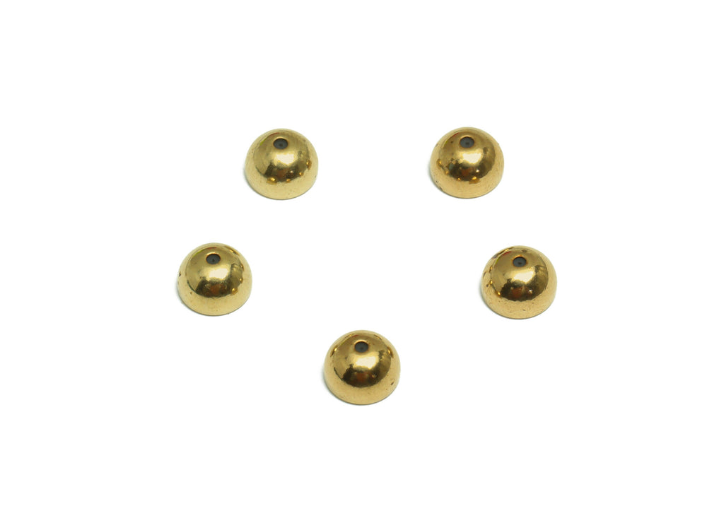 7mm Brass Semi Sphere Earring Back - Brass Stud Earring Back Stopper - Earring Post Nuts Stopper - Rubber Earring Back - 7x7x4.3mm - PP10131 - DOMEDBAZAAR