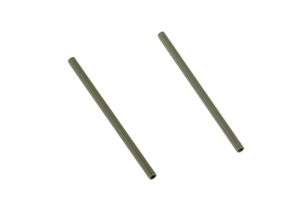 Matte Black Himmeli Tubes - Raw Brass Round Himmeli DIY Tube Beads - Circle Pipes for Geometric - Gunmetal Plating - 30x1.5mm - PP10368 - DOMEDBAZAAR