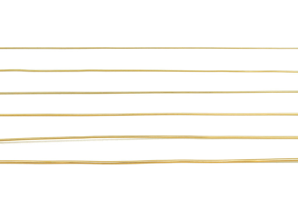 Jeweler Brass Wire - Wrapping Wire - Bulk Wire Beading - KC Gold Tone Plating - Solid Gold Brass Wire - Gold Brass Wire Jewelry Making - DOMEDBAZAAR
