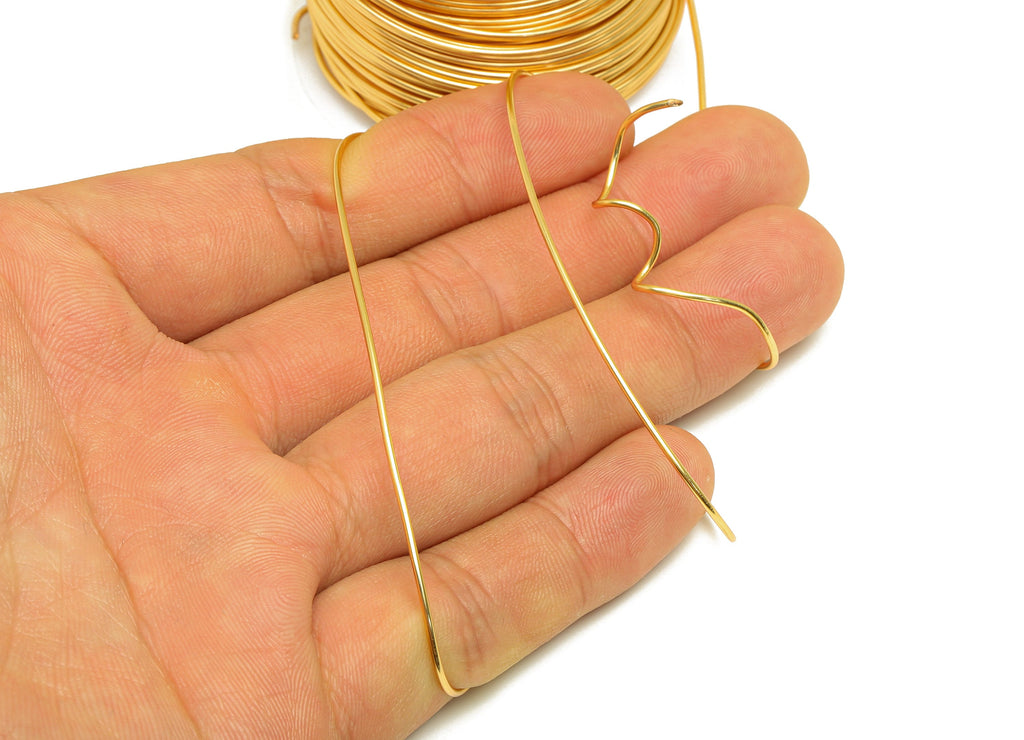 Jeweler Brass Wire - Wrapping Wire - Bulk Wire Beading - KC Gold Tone Plating - Solid Gold Brass Wire - Gold Brass Wire Jewelry Making - DOMEDBAZAAR
