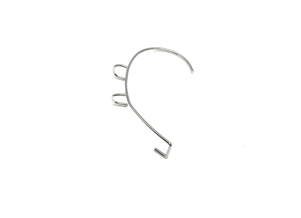 Brass Wires Ear Cuff Earring - Wires Earring Bone Hanging - Hanging Ear Cuff Earring - 18K Real White Gold Plating - 60.4x39.6x1mm - RGP8085 - DOMEDBAZAAR