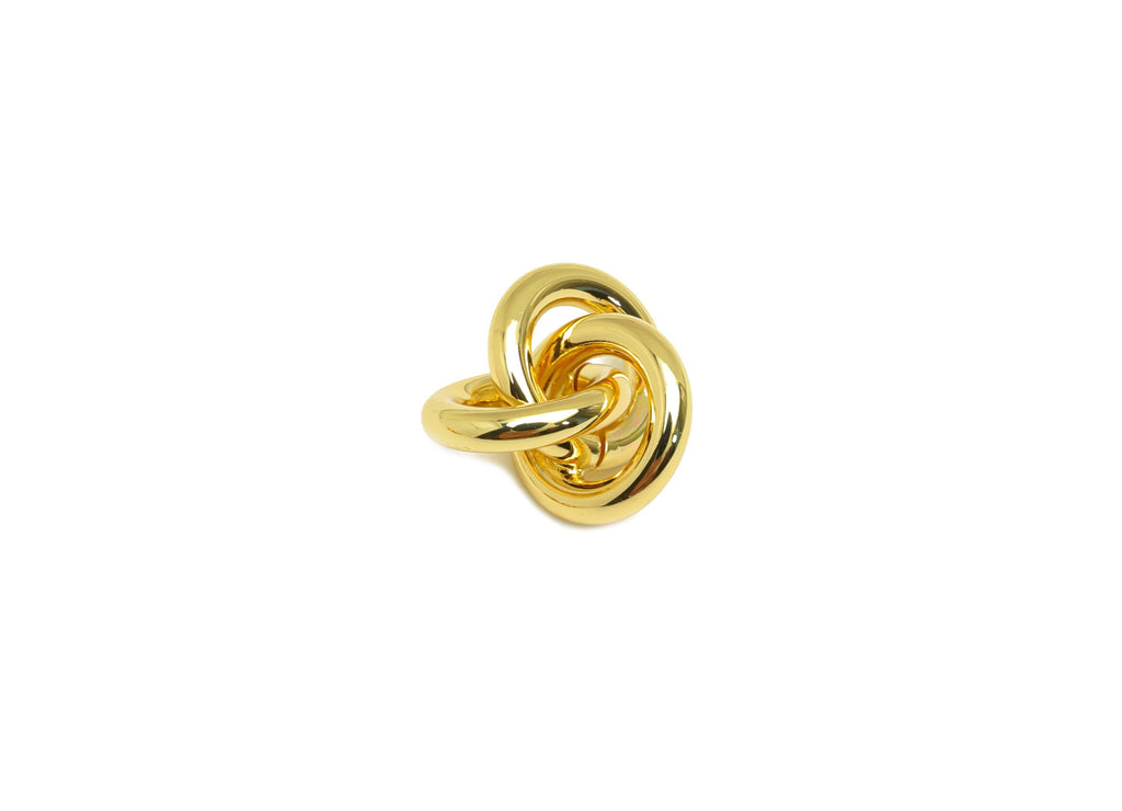 Brass Interwoven Earring Charm - Jump Ring Earring Charm - Bead Earring Charm - Bracelet Beads  - 18K Real Gold Plating - 12x12x6mm -RGP7878 - DOMEDBAZAAR