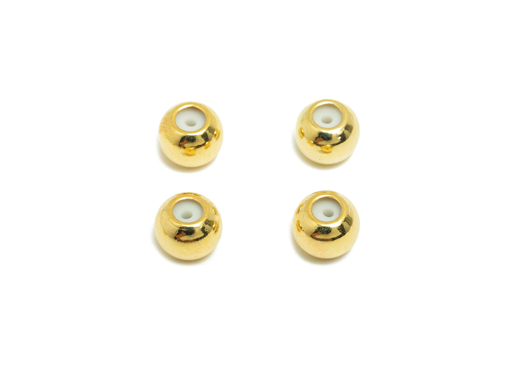8*1.5Silica Gel Rubber Earring Back - Brass Rubber Earring Stopper Nuts - Rubber Earring - 18K Real Gold Plating - 7.7x7.75x6mm - RGP8638 - DOMEDBAZAAR