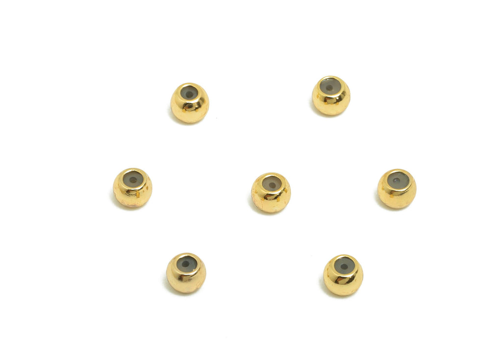 3*0.5 Silica Gel Rubber Earring Back - Brass Rubber Earring Stopper Nuts - Rubber Earring - 18K Real Gold Plating - 2x2.78x2mm - RGP8634 - DOMEDBAZAAR