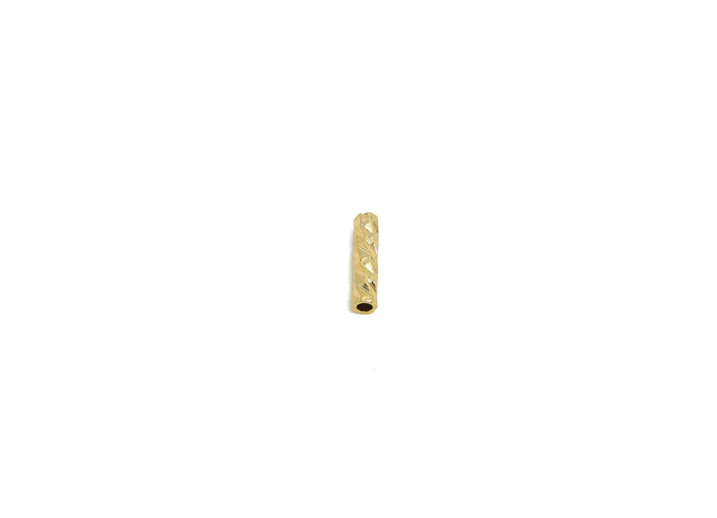 1.5*6 Batch Flower Straight Tube - Brass Textured Circle Pipes for Geometric - For Air Plants - DIY Tubes - 18K Real Gold Plating -  RGP9957 - DOMEDBAZAAR