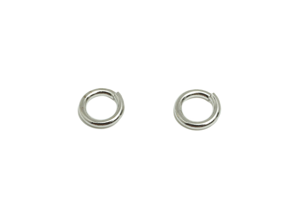 6*1mm Brass Jump Rings Charm - Brass Jump Rings Connector - Jump Ring For Jewelry Making - 18k Real White Gold Plated - RGP10216-6*1 - DOMEDBAZAAR