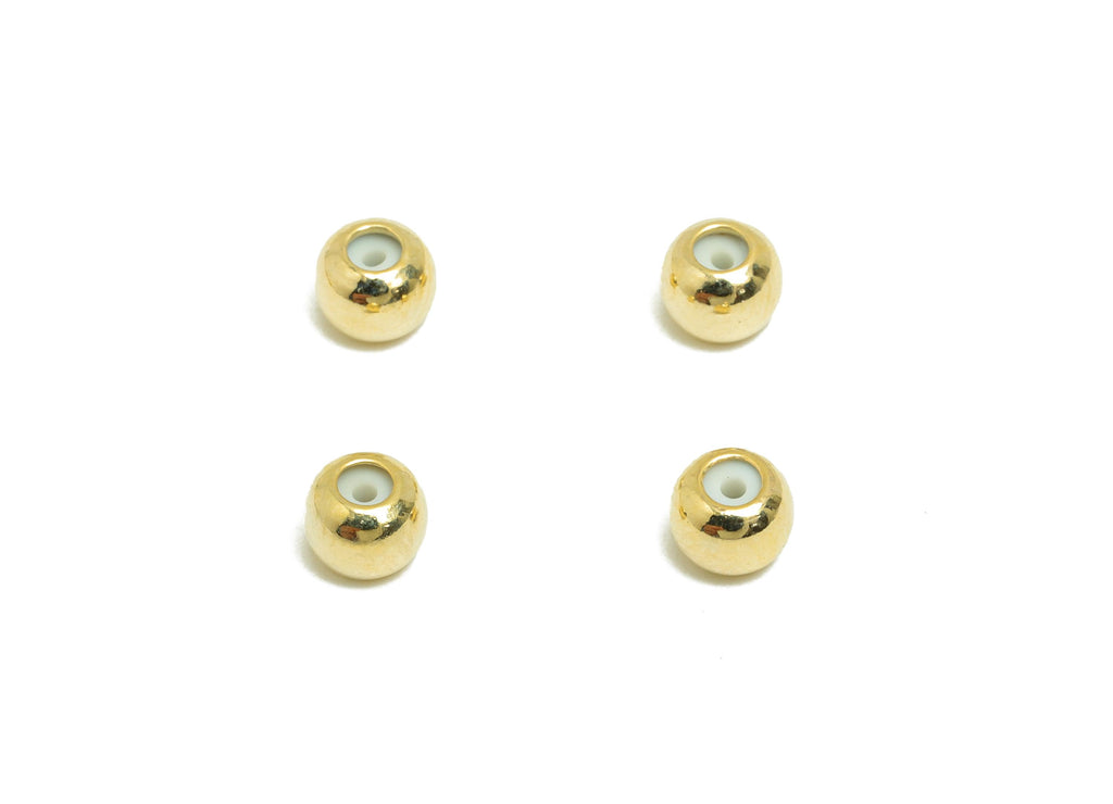 5*1 Silica Gel Rubber Earring Back - Brass Rubber Earring Stopper Nuts - Rubber Earring - 18K Real Gold Plating - 4.85x4.85x3mm - RGP8636 - DOMEDBAZAAR