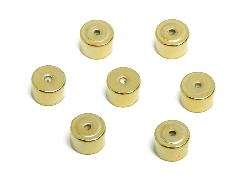 Brass Round Earring Stopper Cylinder - Gold Ear Nuts - Ear Wire Backs - Earring Findings - 18K Real Gold Plating - 5.93x4.05x5.9mm - RGP8656 - DOMEDBAZAAR