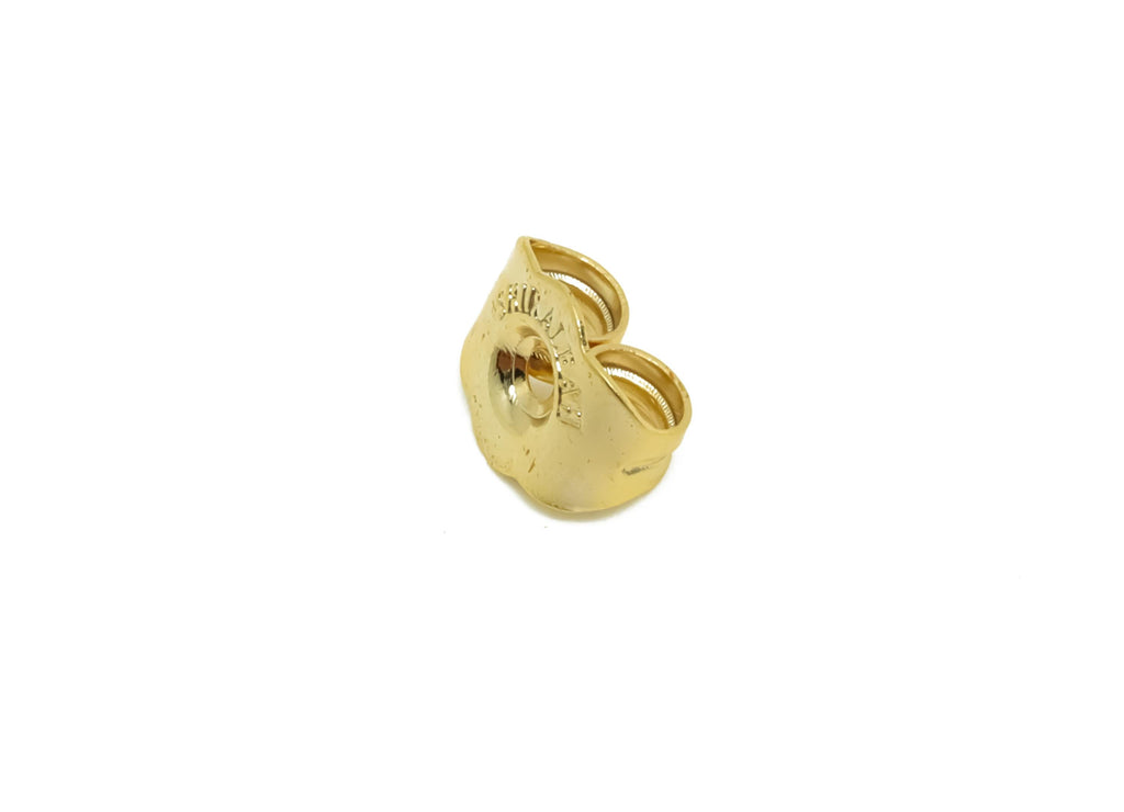 Brass Earring Backs - Brass Stoppers Back - Earring Stud Back Stopper - Post Nuts - Gold Jewelry - 18K Real Gold Plating - 7x5x4mm - RGP8670 - DOMEDBAZAAR