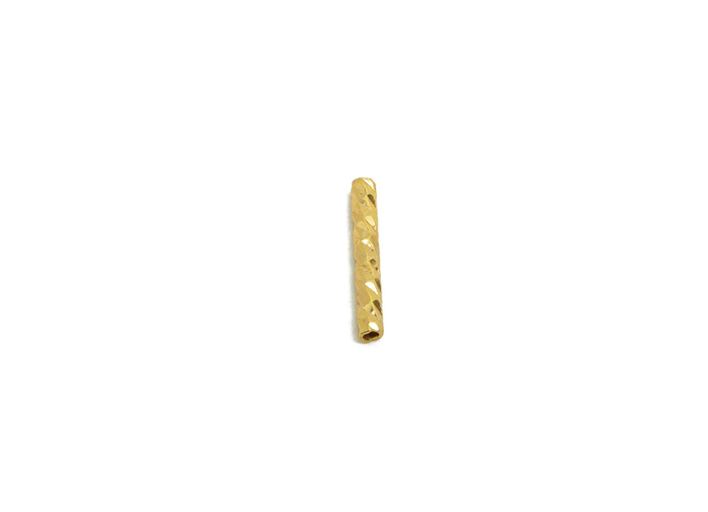 1.5*10 Batch Flower Straight Tube - Brass Textured Circle Pipes for Geometric - For Air Plants - DIY Tubes - 18K Real Gold Plating - RGP9960 - DOMEDBAZAAR