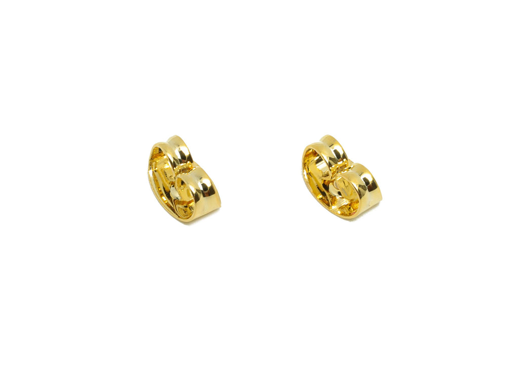 Brass Earring Stopper - Minimalist Spades Earring Back - Earring Backs for Stud Earring - 18K Real Gold Plating - 6.6x3.75x3.5mm - RGP8766 - DOMEDBAZAAR