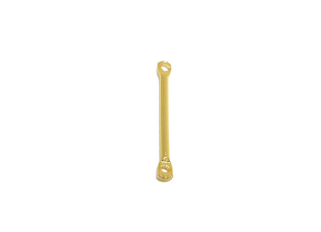 1.2*20mm Gold Bar Earring Connector - Brass Metal Link Component - Vertical Stick Design - Gold Jewelry - 18K Real Gold Plated - RGP10191 - DOMEDBAZAAR