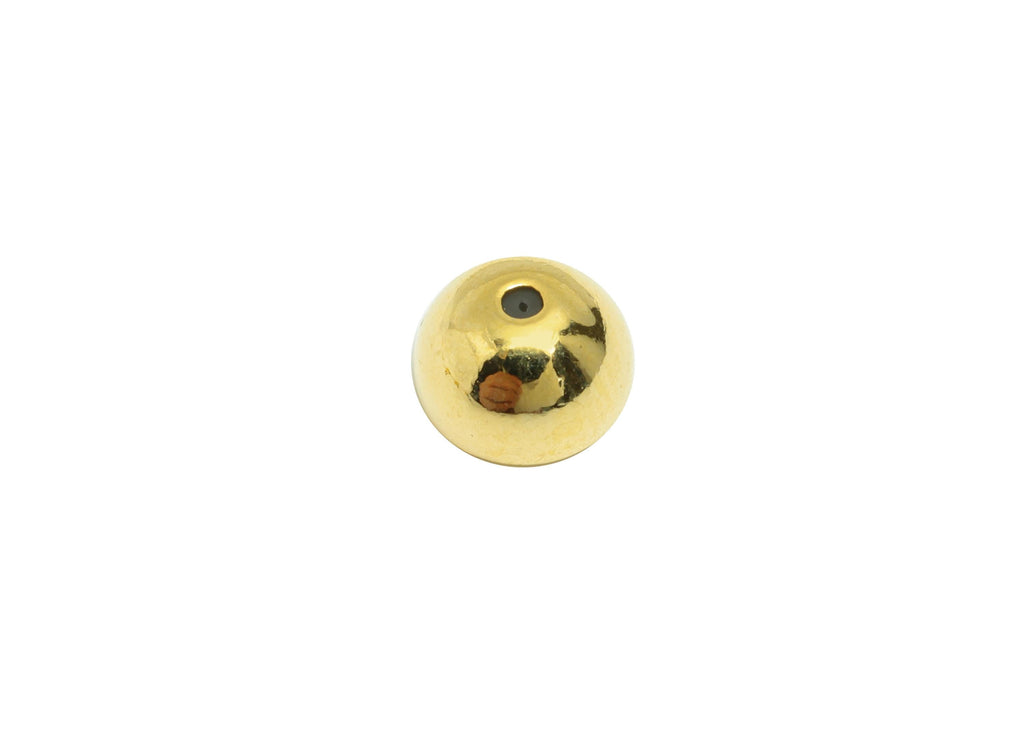 Brass Dome Earring Stopper - Gold Secure Earring Backs - Mini Dome Used as Earring Findings - 18K Real Gold Plating - 7x7x4.3mm - RGP8888 - DOMEDBAZAAR